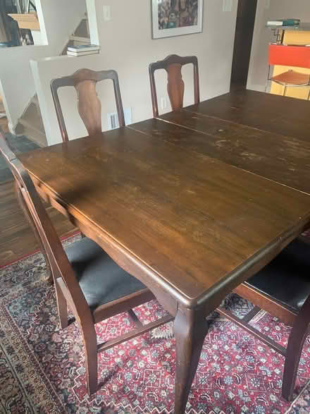 Photo of free Antique DR table & 6 chairs (Brandley Road, Watertown) #2