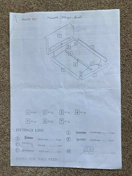 Photo of free Double Bed frame (Castle Bromwich B36) #3