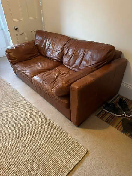 Photo of free Leather sofa bed (West Kensington, W14) #1