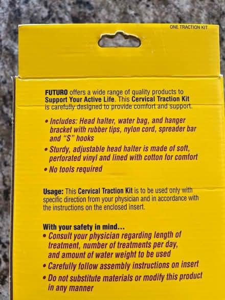 Photo of free Futuro Cervical Traction Kit (60021) #1