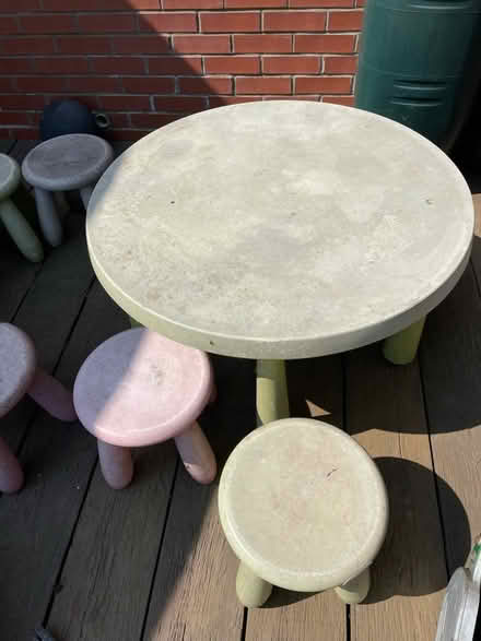 Photo of free IKEA Children’s table and stools (Dorking RH4) #1