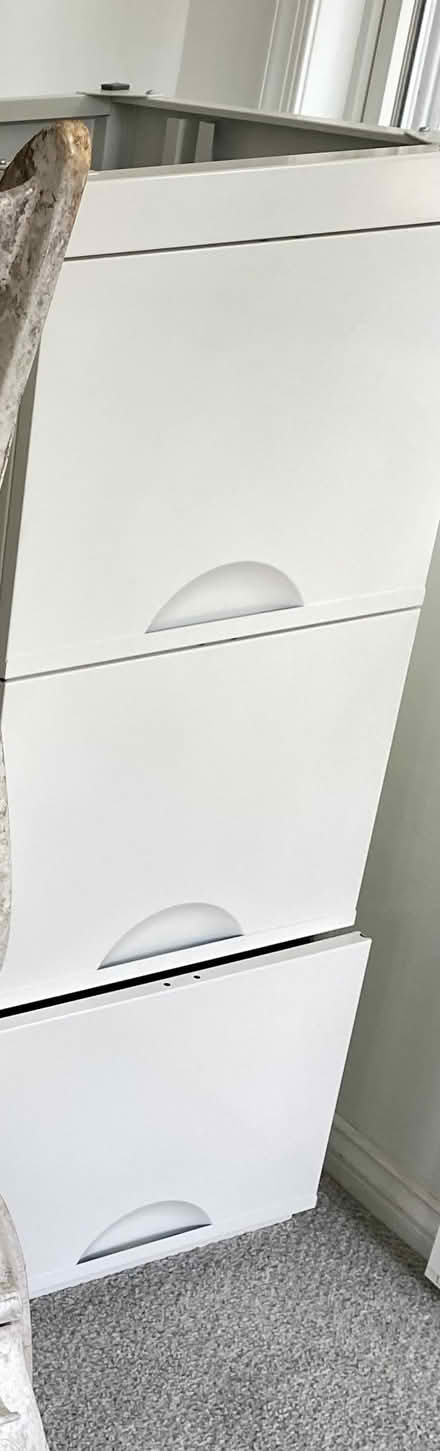 Photo of free White 3 drawer file cabinet (Forest Hills, near Van Ness) #1