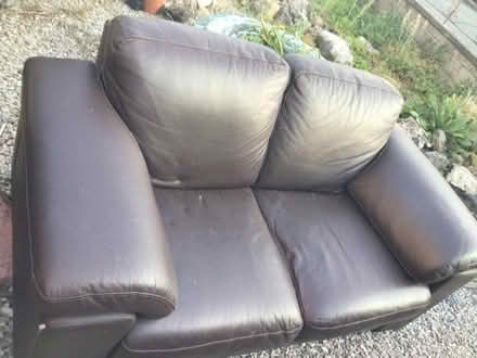 Photo of free 2 seater dark brown sofa (Abram WN2) #1