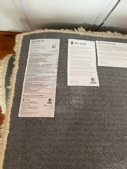 Photo of free Joya Shag Rug, West Elm 8x10 (Near Alhambra Park in SP) #1