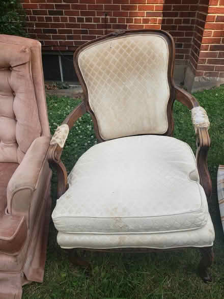 Photo of free Bed, chairs, side table, notecards (Penn Branch DC) #1
