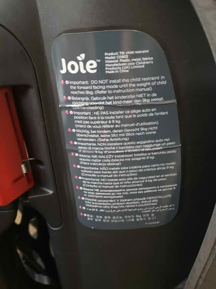 Photo of free Car seat 0-18kg,reclining (Gracemount) #4
