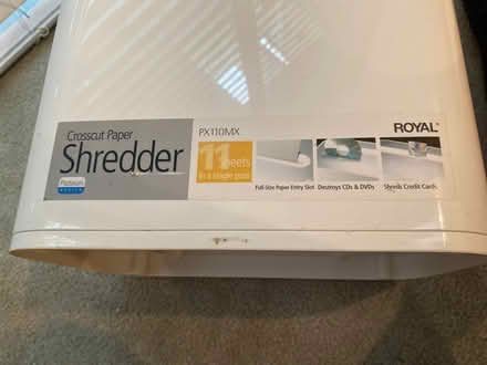 Photo of free Royal PX110MX Crosscut Shredder (West Gainesville) #2