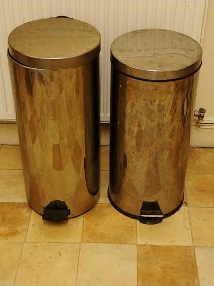 Photo of free 2 metal pedal bins (Mill Hill BB2) #1