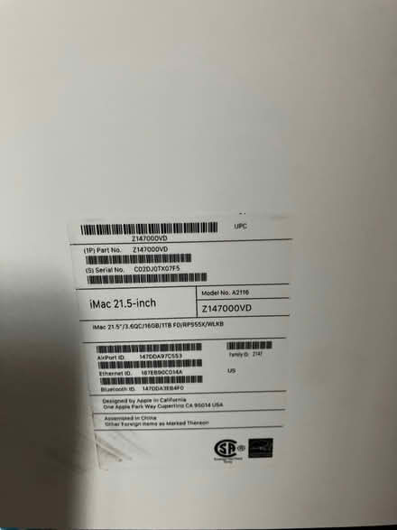 Photo of free 21.5" iMac circa 2013 (Mountain View near Central) #1