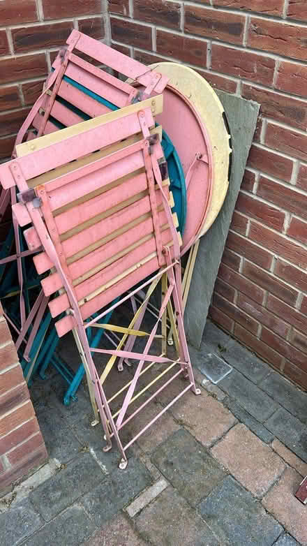 Photo of free 3 tables and 6 chairs (South Kirkby WF9) #1