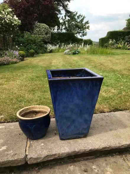 Photo of free Two Blue pots (Westerton) #1