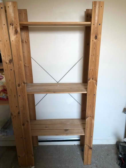 Photo of free Wooden shelving unit (Braehead, Stirling, FK7) #1