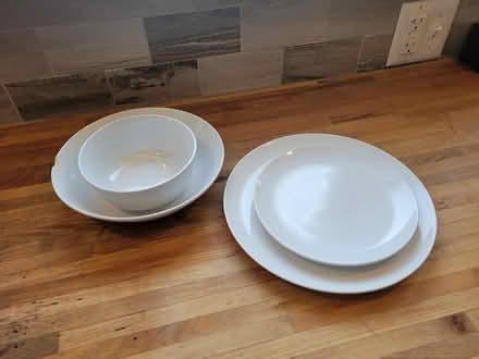 Photo of free set of Ikea white dishes (Somerville (Union Sq)) #1