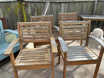 Photo of free Teak outdoor chairs (San Rafael, Glenwood) #1