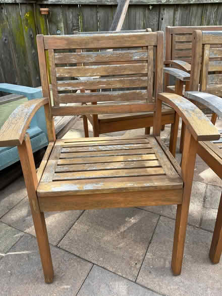 Photo of free Teak outdoor chairs (San Rafael, Glenwood) #2