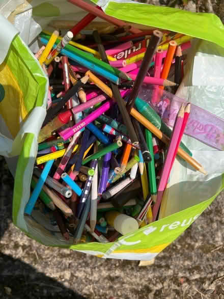 Photo of free Bag of coloured pencils and rulers (Riddlesden) #2