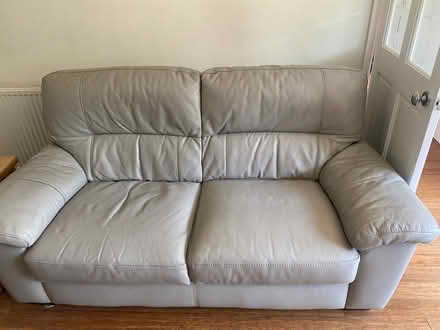 Photo of free Two Dfs leather sofas (Heage me Belper) #2