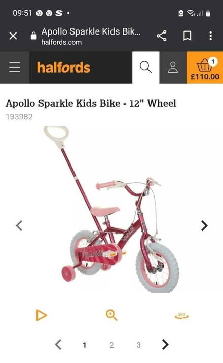 Photo of Girls bike 4-6 alloy & stabilisers (Dundee DD2) #1