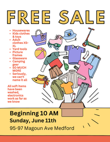Photo of free Free yard sale today 10am (Medford) #1