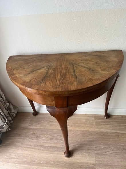 Photo of free Walnut card table (Larkfield) #1