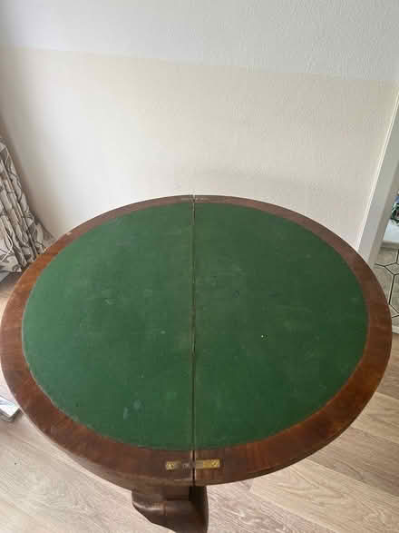 Photo of free Walnut card table (Larkfield) #2