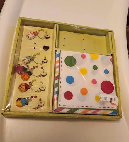 Photo of free Lady bug wine glass rings & napkins (Severn) #1
