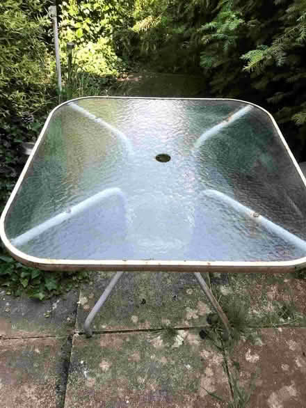 Photo of free Garden table with hole for parasol (Bampton OX18) #1