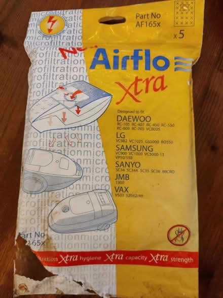 Photo of free Airflo hoover bags (Stockwell SW9) #1