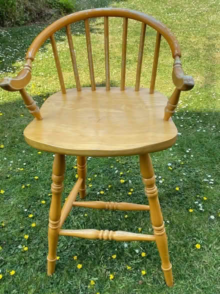 Photo of free Solid pine bar chair (central Steyning) #1