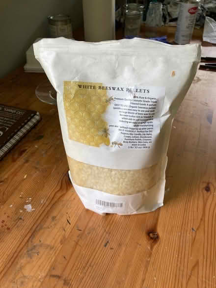 Photo of free 2 lb bag white beeswax pellets (Germantown) #1