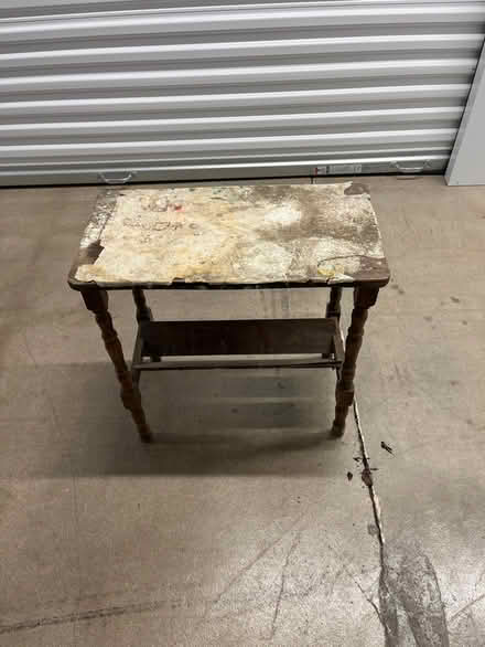 Photo of free 2 outside metal and wood chairs (Mineral and Santa Fe) #1