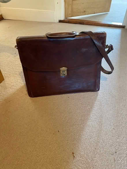 Photo of free Old leather briefcase (Maldon) #1