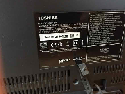 Photo of free Toshiba 40 inch TV working (Long Stratton central.) #2
