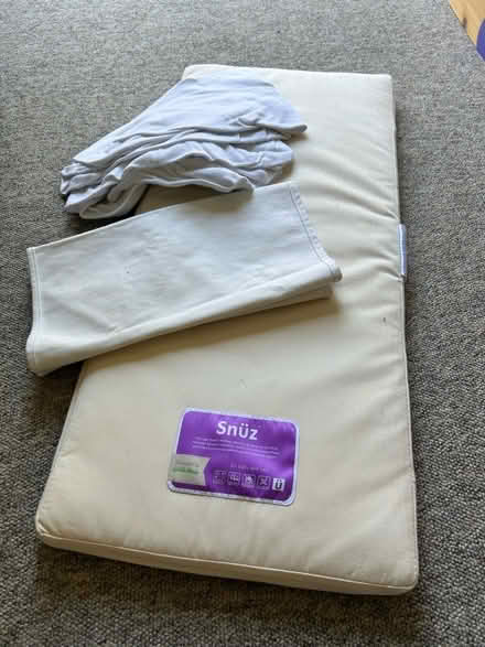 Photo of free Baby mattress with sheet and cover (Sudbrooke LN2) #2