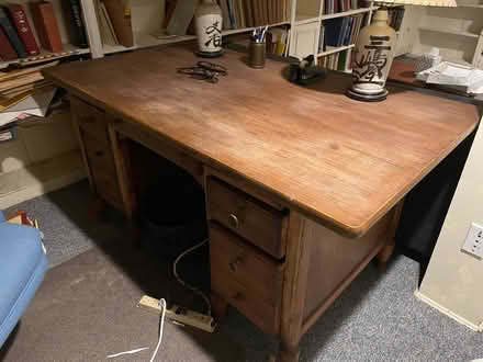 Photo of free Large wooden desk (Wesley Heights) #1