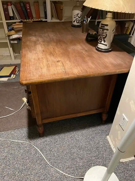 Photo of free Large wooden desk (Wesley Heights) #3