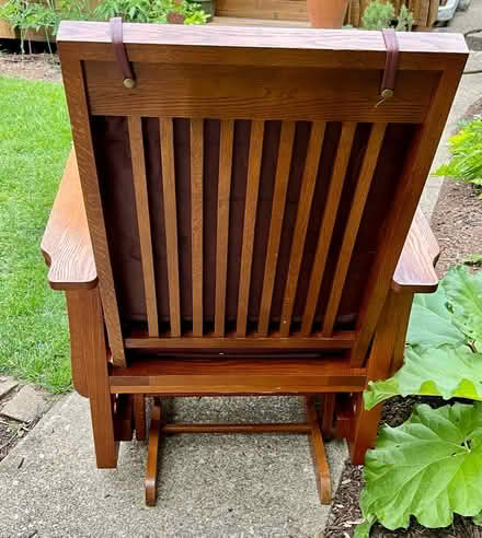 Photo of free Oak and leather glider + ottoman (South Evanston) #2