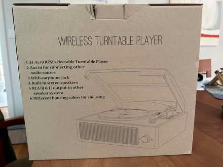 Photo of free Wireless Turntable Player (San Rafael-- Bret Harte) #1