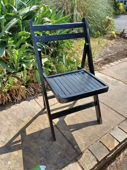 Photo of free 4 foldaway black chairs (Tuebrook L6) #1