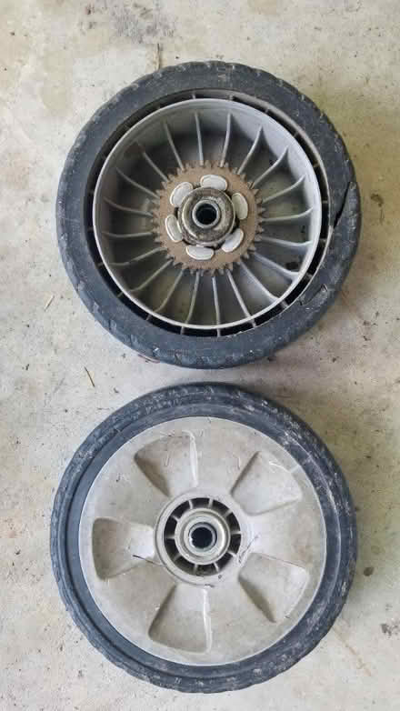 Photo of free Lawn mower wheels (West Little Rock) #1