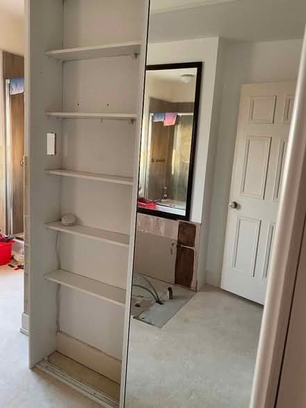 Photo of free 2 x Sliding Mirror Doors, Shelving and Track (Portsea PO1) #3