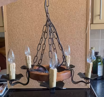 Photo of free Two wooden chandeliers (Middleton on Sea PO22) #2