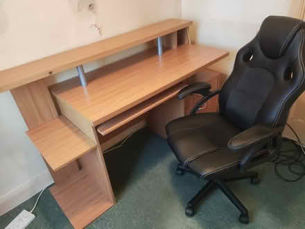 Photo of free Large Computer Desk & Chair (Chingford, E4) #1