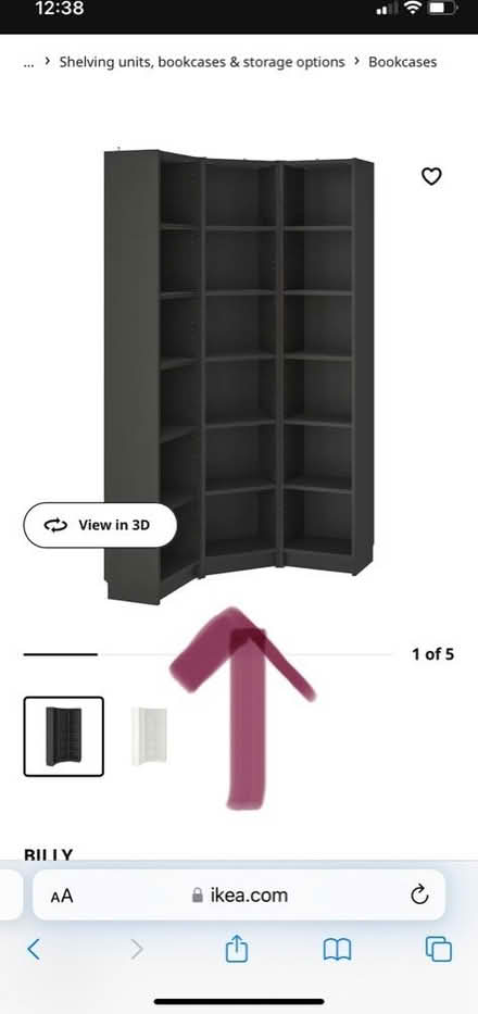 Photo of free Ikea Billy corner bookcase (Near Rengstorff) #1