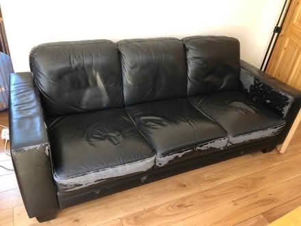 Photo of free 3 seat leatherette sofa (Harold’s Cross) #2