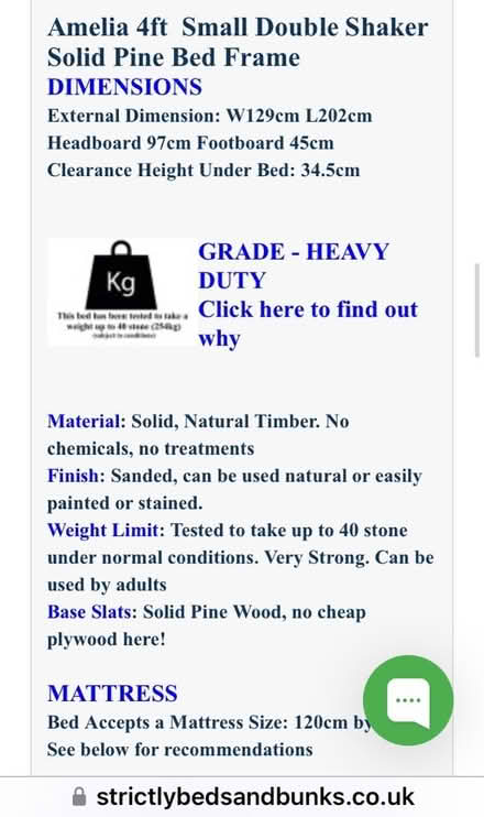 Photo of free Small double bed frame (HX3) #4