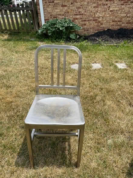 Photo of free 8 metal Navy style chairs (Vienna) #1