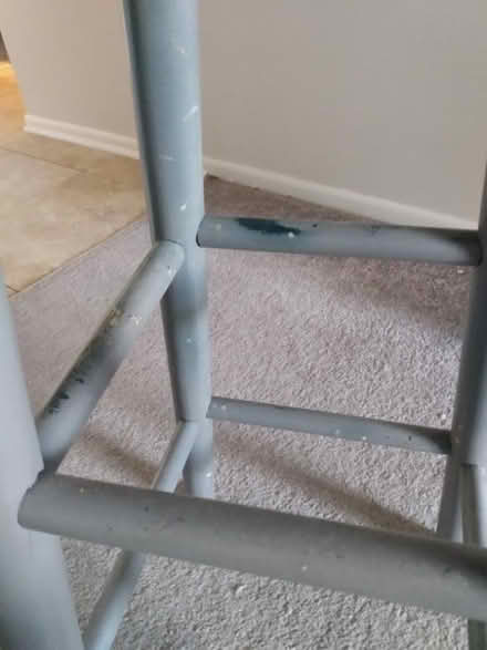 Photo of free Gray and wicker-ish barstool (Northeast Fort Wayne) #1