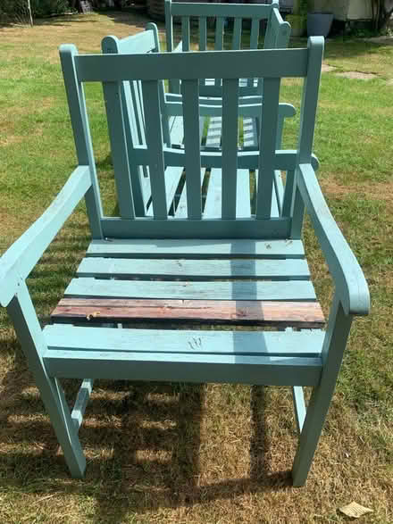 Photo of free 4 Wooden Garden Chairs (Ware, SG12) #4