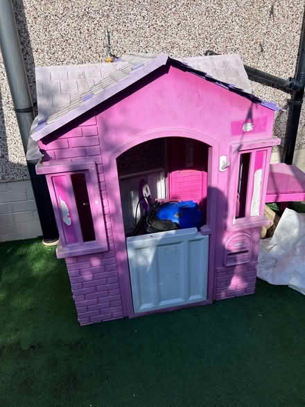 Photo of free Pink grey Plastic Large Playhouse (Tyersal) #1